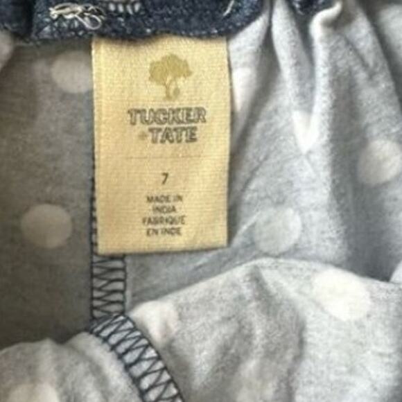 NWT Tucker + Tate Girls Navy White Polka Dot Swing Shorts Size 7 - Picture 4 of 6